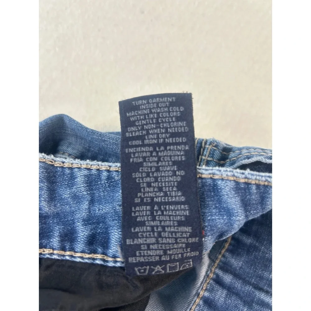 Seven7‎ Mens Straight Leg Jeans W34 L34 Medium Wash Blue Stretch Denim Pants